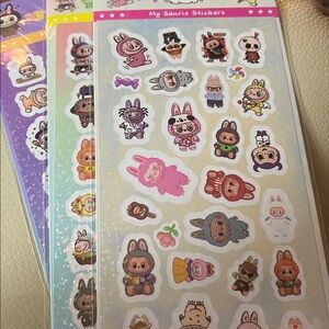 Labubu- Sanrio My Stickers - Collection!  Cute. New. Set of 3   Sellers choice